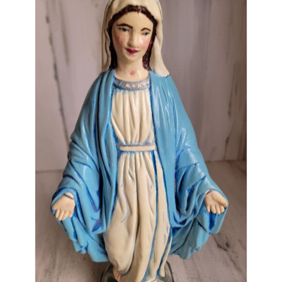 Virgin‎ Mary plaster vintage religious home decor Bible xmas - Picture 3 of 9